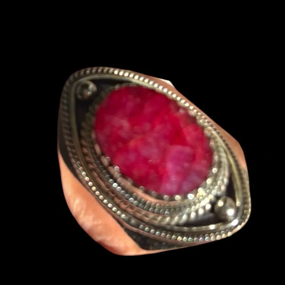 Ruby and 925 Silver Ring New